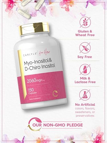 Suplemento Carlyle de Myo-Inositol y D-Chiro Inositol para Mujeres | 2060mg | 150 Cápsulas | Complejo No Transgénico y Libre de Gluten - imagen 5