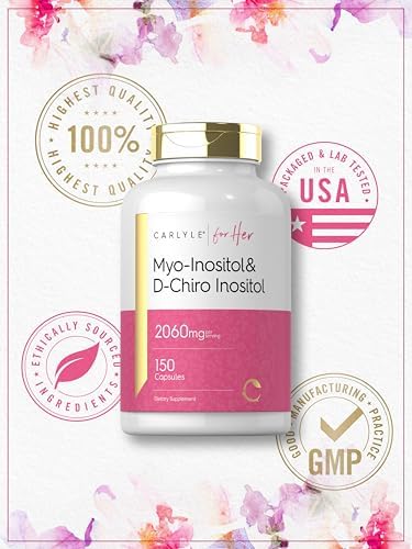 Suplemento Carlyle de Myo-Inositol y D-Chiro Inositol para Mujeres | 2060mg | 150 Cápsulas | Complejo No Transgénico y Libre de Gluten - imagen 6