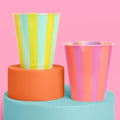 Vasos de Plástico Fetti Rosa y Verde para Fiesta en la Alberca | 16 piezas de 12 oz | Decoraciones Coloridas, Bebidas para Despedida de Soltera, - imagen 1