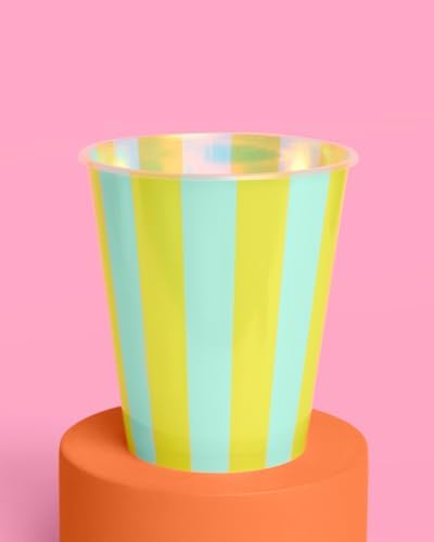 Vasos de Plástico Fetti Rosa y Verde para Fiesta en la Alberca | 16 piezas de 12 oz | Decoraciones Coloridas, Bebidas para Despedida de Soltera, - imagen 5