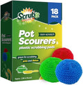 Fregador Redondo de Nylon SCRUBIT 18 - Estropajos de Colores Variados - Resistente y Duradero - No Ralla Utensilios de Cocina Antiadherentes - imagen 1