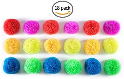 Fregador Redondo de Nylon SCRUBIT 18 - Estropajos de Colores Variados - Resistente y Duradero - No Ralla Utensilios de Cocina Antiadherentes - imagen 7