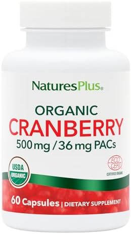 Cápsulas Orgánicas de Arándano NaturesPlus 500 mg - 60 Cápsulas - Promueve la Salud del Tracto Urinario - Orgánico Certificado USDA, Vegano, Sin - imagen 1