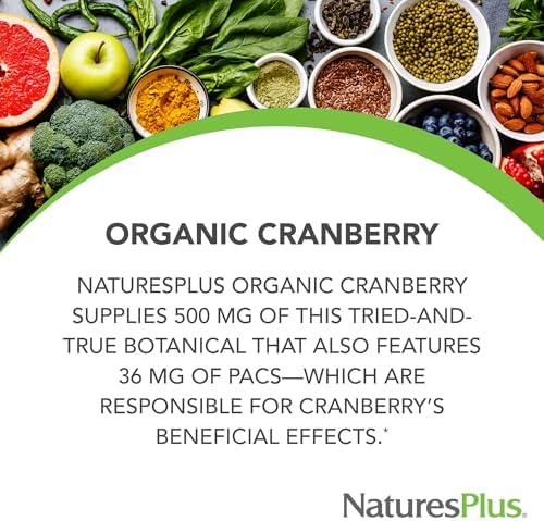 Cápsulas Orgánicas de Arándano NaturesPlus 500 mg - 60 Cápsulas - Promueve la Salud del Tracto Urinario - Orgánico Certificado USDA, Vegano, Sin - imagen 2