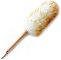 Duster de Plumas J&A de Lana de Cordero con Mango de Madera Sólido, Cabeza Flexible, Antiestático, 17.8 Pulgadas para Oficina, Hogar y Auto - imagen 1
