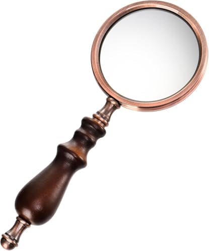 Lupa Antiguo Hiceeden 10X, Lente de Lectura Decorativa con Mango de Madera, Regalo Vintage para Personas Mayores - imagen 1