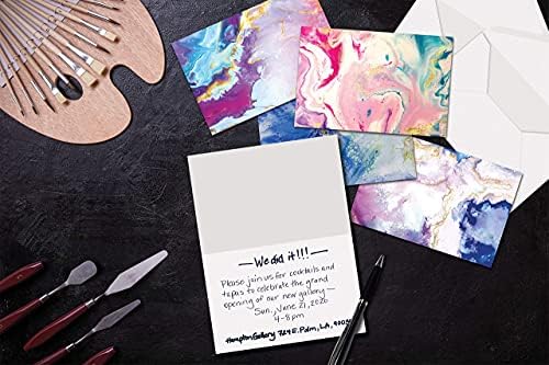 Paquete de 100 Tarjetas de Felicitación para Todas las Ocasiones Better Office Products, 4 x 6 pulgadas, 5 Diseños de Arte Abstracto, en Blanco con - imagen 2