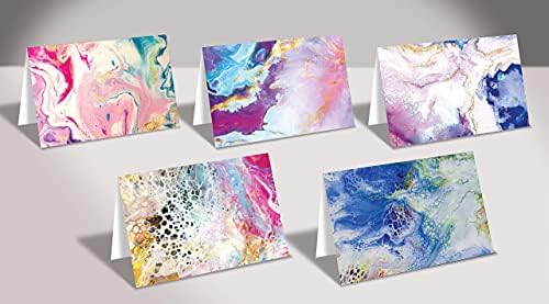 Paquete de 100 Tarjetas de Felicitación para Todas las Ocasiones Better Office Products, 4 x 6 pulgadas, 5 Diseños de Arte Abstracto, en Blanco con - imagen 5