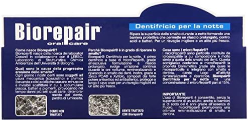 Biorepair Dentífrico Nocturno (Reparación Intensiva) con microRepair - 2.5 oz (75ml) - Paquete de 2 - [Importado de Italia] - imagen 2