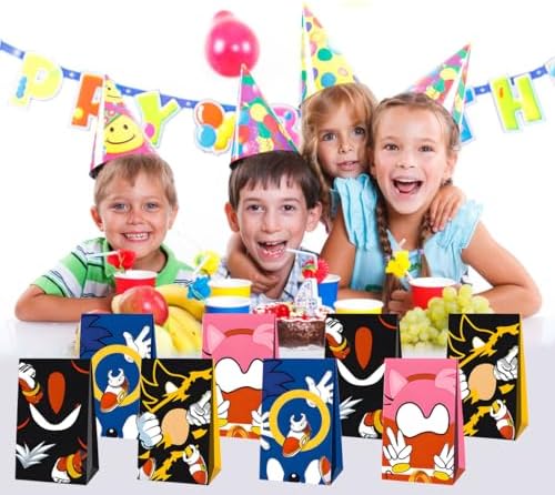 Bolsas de Regalo de Fiesta de Erizo Azul, Suministros para Fiesta con Tema de Erizo Azul - imagen 5