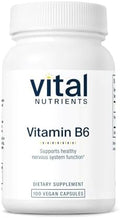 Vitaminas B6 Vital Nutrients - Pyridoxina HCl Vegana para Sistema Nervioso, Salud Muscular y Ósea - 100 Cápsulas Sin Gluten, Lácteos ni Soja - imagen 1