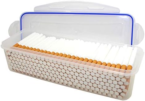 Caja de Almacenamiento de Plástico BullCharged para 200 Tubos de Filtro de Cigarrillos con Sello Seguro - imagen 1