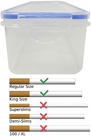 Caja de Almacenamiento de Plástico BullCharged para 200 Tubos de Filtro de Cigarrillos con Sello Seguro - imagen 2