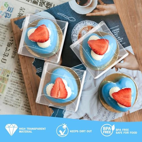 Cajas de Plástico Transparentes Newbested para Macarons - 100 Piezas, Perfectas para Chocolates, Galletas y Regalos en Bodas, Baby Shower y Más (5.5 - imagen 3