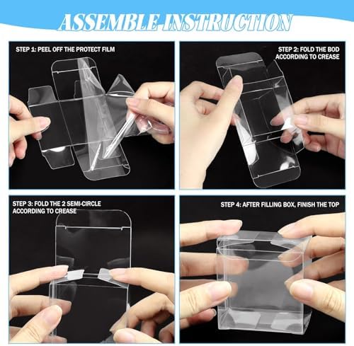 Cajas de Plástico Transparentes Newbested para Macarons - 100 Piezas, Perfectas para Chocolates, Galletas y Regalos en Bodas, Baby Shower y Más (5.5 - imagen 5