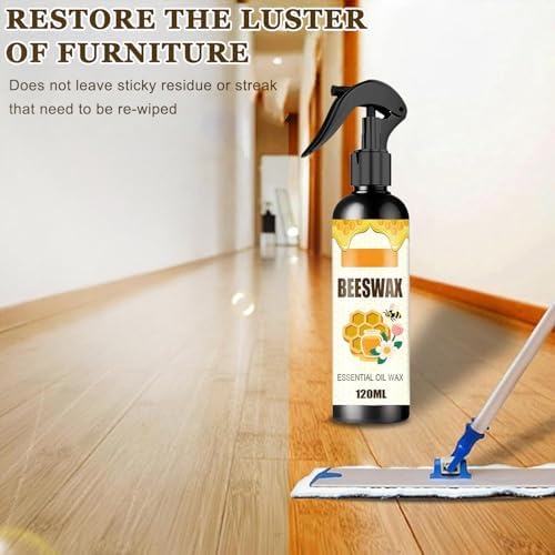 Egmsic 2 Piezas Spray de Cera de Abeja, Pulidor Natural para Muebles, Limpiador en Spray para Madera, Ideal para Salas, Cocinas, Mesas y Gabinetes - imagen 4