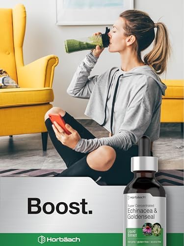 Tinte líquido de Echinacea y Goldenseal Horbäach | 2 fl oz | Extracto sin alcohol | Suplemento vegetariano, sin OGM y sin gluten - imagen 6