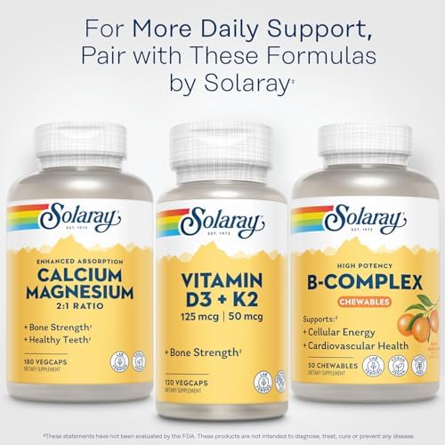 SOLARAY Complejo de Vitaminas B Naranja Masticables - Alta Potencia con VIT B12, B6, B2, Biotina, Ácido Fólico, Vitamina C, Energía Celular, Soporte - imagen 6