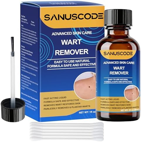 Sanuscode Removedor de Verrugas Líquido con 17% de Ácido Salicílico, Kit de Eliminación Rápida para Verrugas Plantares y Comunes, 30 ml - imagen 1