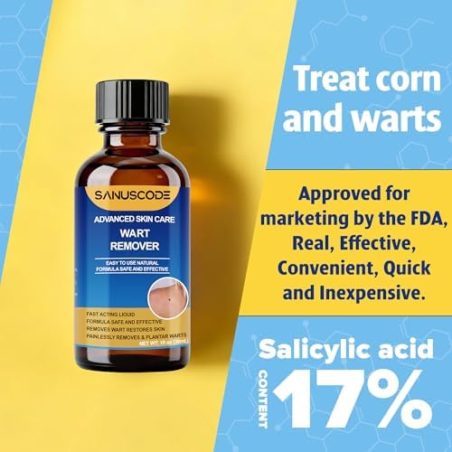 Sanuscode Removedor de Verrugas Líquido con 17% de Ácido Salicílico, Kit de Eliminación Rápida para Verrugas Plantares y Comunes, 30 ml - imagen 4