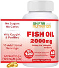 Aceite de Pescado Omega 3 Halal 2000mg - 60 Porciones, 120 Cápsulas Blandas. Capturado en la Naturaleza, Purificado, Amigable con Keto, Sin OGM y Sin - imagen 1