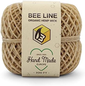 Cuerda de Cáñamo 100% Orgánica Beeline X Hemplights, 200 FT, Tamaño Estándar, Sin Blanquear, No Tóxica, Hecha en Europa - imagen 1