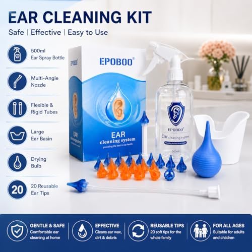 Kit de Botella para Remoción de Cerumen - Sistema Manual de Irrigación de Oídos, Seguro y Eficiente, Elegible para FSA-HSA, Botella de 500ml, - imagen 6