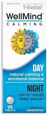 Tabletas Calmantes MediNatura WellMind – Fórmula Natural para la Relajación – Apoya el Estado de Ánimo Tranquilo – Uso Diurno y Nocturno – 100 - imagen 1
