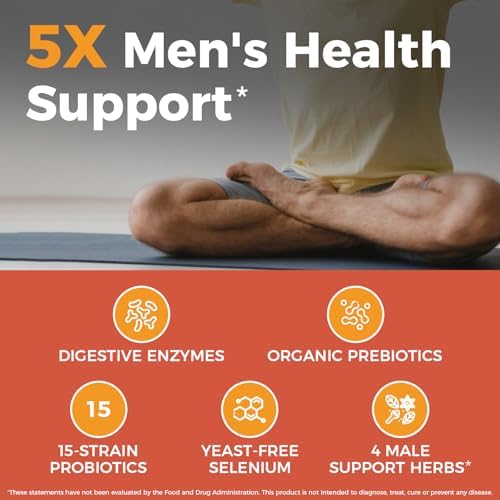 NewRhythm Probióticos para Hombres con Prebióticos, Selenio, Enzimas Digestivas, Akkermansia Muciniphila, Extracto de Arándano, 150 Mil Millones CFU, - imagen 4