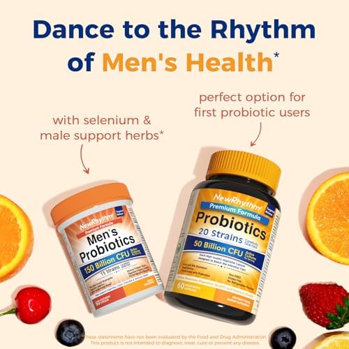NewRhythm Probióticos para Hombres con Prebióticos, Selenio, Enzimas Digestivas, Akkermansia Muciniphila, Extracto de Arándano, 150 Mil Millones CFU, - imagen 7