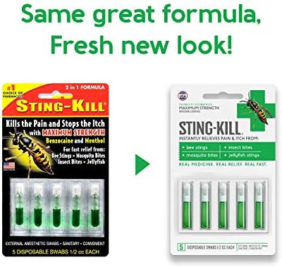 Swabs Anestésicos Desechables Sting-Kill, Alivio Máximo para Picaduras, 5 Piezas (Paquete de 4) - imagen 3