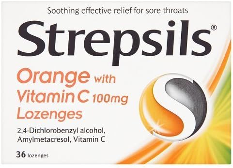 Strepsils Naranja con Vitamina C 100mg 36 Pastillas para la Garganta de Strepsils - imagen 1