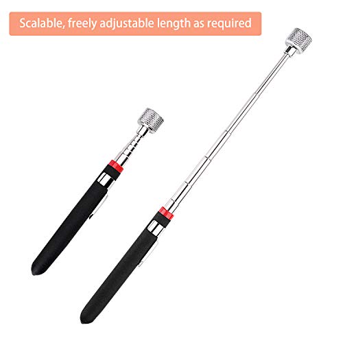 Juego de 4 Herramientas Magnéticas de Recogida, Varilla Telescópica (1.5LB 3LB 10LB 15LB) Regalos de Cumpleaños para Hombre, Papá, Esposo, Navidad, - imagen 4