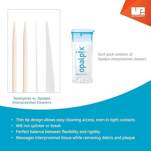Palillos Dentales ULTRADENT OpalPix (3 Paquetes) 32ct por Paquete. Palillos de Dientes Opalescence GO Cuidado Oral Suaves. 5590-3 - imagen 2
