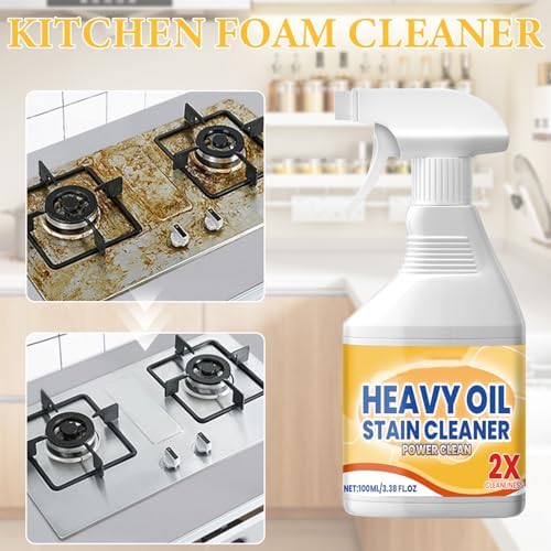 Spray Limpiador de Aceite Pesado para Cocina 2 Pcs, Agente de Limpieza Multiusos 2026, Desengrasante para Encimeras, Hornos y Electrodomésticos - imagen 2