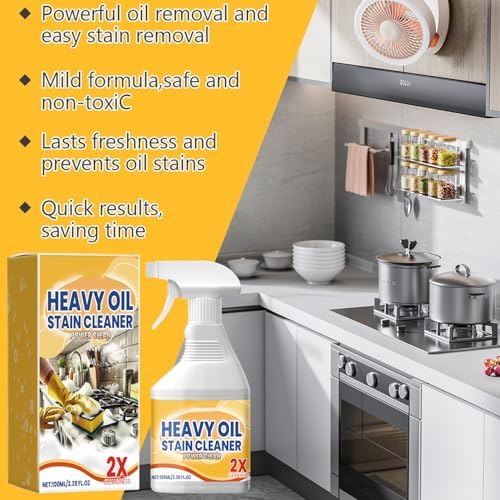 Spray Limpiador de Aceite Pesado para Cocina 2 Pcs, Agente de Limpieza Multiusos 2026, Desengrasante para Encimeras, Hornos y Electrodomésticos - imagen 5