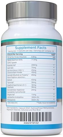 Swiss BioEnergetics CanDefence — Suplemento Digestivo Herbal y Probiótico con Ácido Caprílico, Orégano, Ajo, Aloe Vera, Probióticos y Zinc — 90 - imagen 2