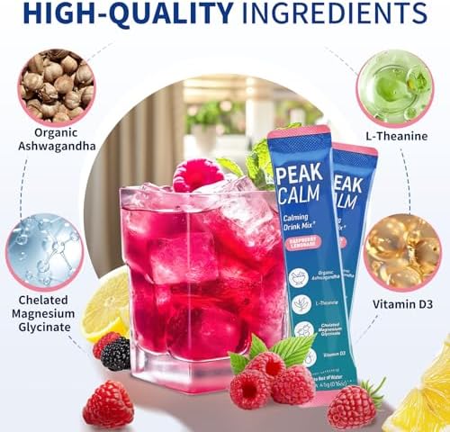 Bebida Super Cortisol Calm de 40 Contenidos con Magnesio Glicinato, Ashwagandha, L-Teanina y Vitamina D3 | Polvo de Magnesio Glicinato para - imagen 4