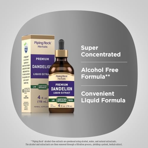 Extracto Líquido de Raíz de Diente de León Piping Rock | 4 fl oz | Suplemento Herbal Premium | Sin Alcohol | Vegetariano, No GMO, Sin Gluten - imagen 4