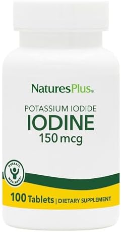 NaturesPlus Yoduro de Potasio - 150 mcg, 100 Tabletas - Vegano, Sin Gluten - 100 Porciones - imagen 1