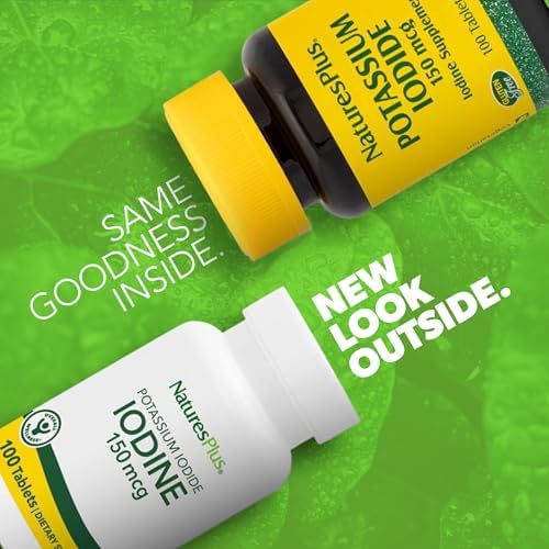NaturesPlus Yoduro de Potasio - 150 mcg, 100 Tabletas - Vegano, Sin Gluten - 100 Porciones - imagen 2