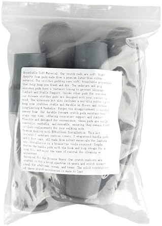 Juego de Almohadillas y Tapas para Muletas (6 Pzs) - Comodidad para Axilas y Agarraderas con Tapas de Repuesto, Ajuste Universal para Muletas - imagen 7