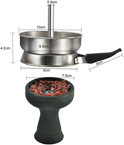 Set de Tazones para Hookah Kitosun - Tazón de Silicón para Tabaco Shisha con Pantalla de Gestión de Calor y Soporte para Carbón, Fácil de Limpiar y - imagen 4