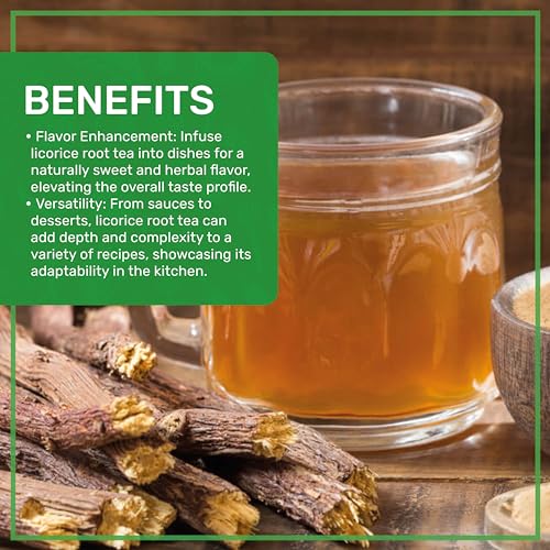 Té de Raíz de Regaliz Orgánico Jiva Organics (Cortado y Tamizado) 14 Onzas en Bolsa Kraft - No GMO, Seco y Puro - Glycyrrhiza glabra - imagen 5