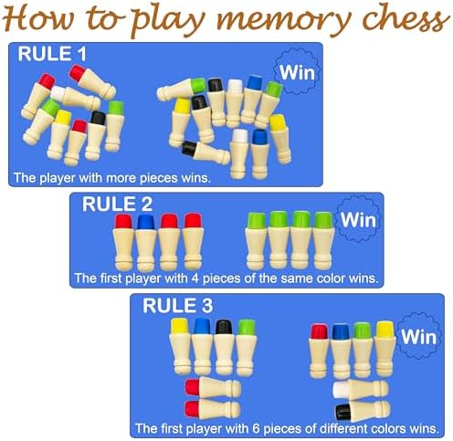 Juegos de Memoria PHIELEY para Pacientes con Demencia, Actividades de Coincidencia de Colores para Adultos Mayores, Productos de Madera para - imagen 4