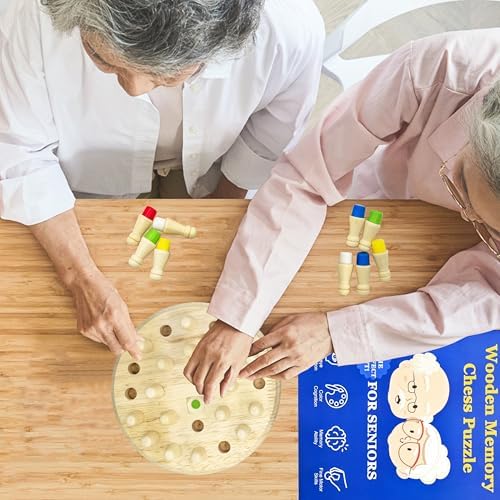 Juegos de Memoria PHIELEY para Pacientes con Demencia, Actividades de Coincidencia de Colores para Adultos Mayores, Productos de Madera para - imagen 5
