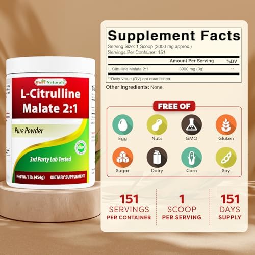 Best Naturals L-Citrulina Malato 2:1 en Polvo 1 lb - imagen 2