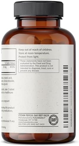 Futurebiotics Zinc 50 MG Alta Potencia, Suministro para 1 Año - 360 Tabletas Vegetarianas No Transgénicas - imagen 7