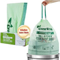 Bolsas de Basura Compostables GreeneWrap de 13 Galones con Cinta, 30 Piezas, 1 Mil, para Residuos de Cocina, Certificadas BPI, Sin Fragancia - imagen 1