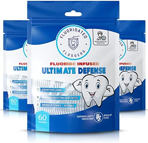 Palillos de Hilo Dental con Flúor - Protección Mejorada contra Caries, Sin Sabor, Nylon Resistente al Desgarro, 180 Piezas, Diseñados por Dentistas - imagen 1